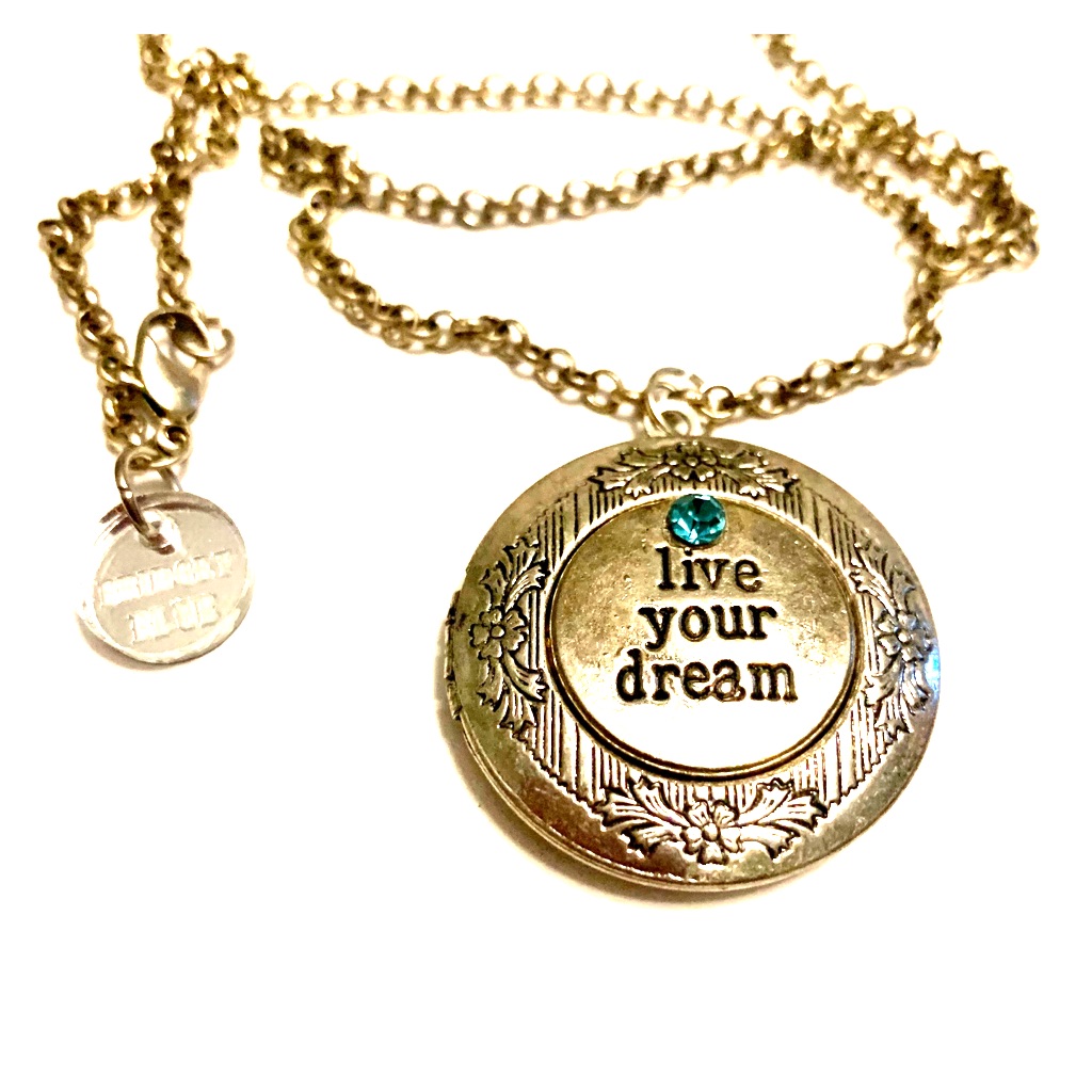 Locket Necklace Live Your Dream